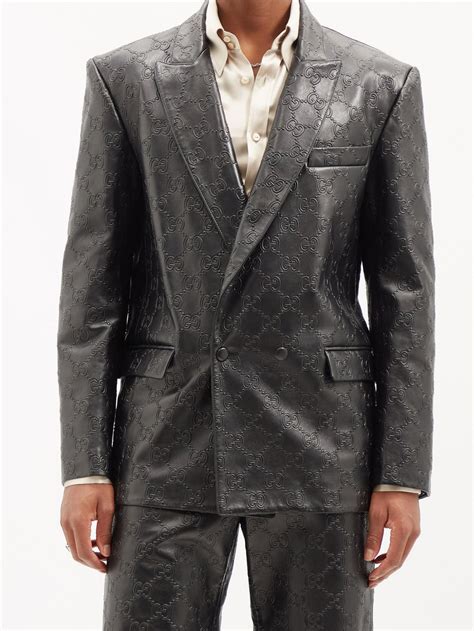 gucci leather suit|Gucci female suits.